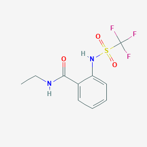 molecular formula C10H11F3N2O3S B14424114 N-Ethyl-2-[(trifluoromethanesulfonyl)amino]benzamide CAS No. 80798-80-7