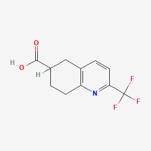 molecular formula C11H10F3NO2 B1442412 2-(Trifluoromethyl)-5,6,7,8-tetrahydroquinoline-6-carboxylic acid CAS No. 1154743-13-1