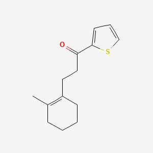 molecular formula C14H18OS B14424130 3-(2-Methylcyclohex-1-en-1-yl)-1-(thiophen-2-yl)propan-1-one CAS No. 82178-15-2