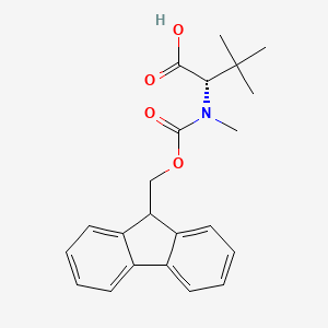 molecular formula C22H25NO4 B1442414 (S)-2-((((9H-芴-9-基)甲氧羰基)(甲基)氨基)-3,3-二甲基丁酸 CAS No. 1172579-62-2