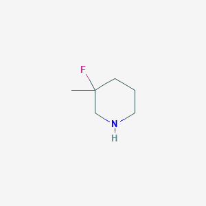 molecular formula C6H12FN B1442424 3-氟-3-甲基哌啶 CAS No. 1374657-04-1
