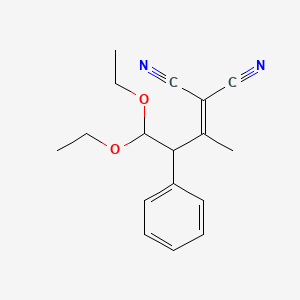 (4,4-Diethoxy-3-phenylbutan-2-ylidene)propanedinitrile