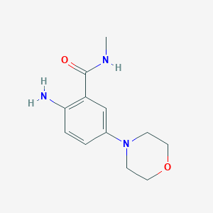 molecular formula C12H17N3O2 B1442430 2-amino-N-methyl-5-morpholinobenzamide CAS No. 1025487-75-5