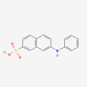 molecular formula C16H13NO3S B14424329 7-Anilinonaphthalene-2-sulfonic acid CAS No. 83662-04-8