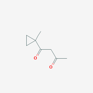molecular formula C8H12O2 B1442434 1-(1-甲基环丙基)丁烷-1,3-二酮 CAS No. 1001204-72-3