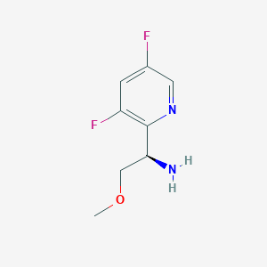 molecular formula C8H10F2N2O B1442437 (R)-1-(3,5-Difluoropyridin-2-yl)-2-methoxyethanamine CAS No. 1075757-20-8