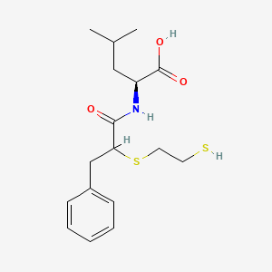 N-{3-Phenyl-2-[(2-sulfanylethyl)sulfanyl]propanoyl}-L-leucine