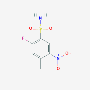 molecular formula C7H7FN2O4S B1442455 2-Fluoro-4-methyl-5-nitrobenzene-1-sulfonamide CAS No. 1333675-43-6