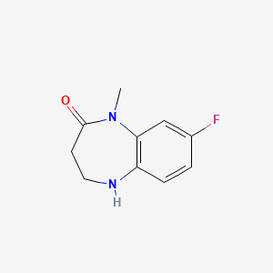 molecular formula C10H11FN2O B1442459 8-氟-1-甲基-2,3,4,5-四氢-1H-1,5-苯并二氮杂卓-2-酮 CAS No. 1333665-48-7