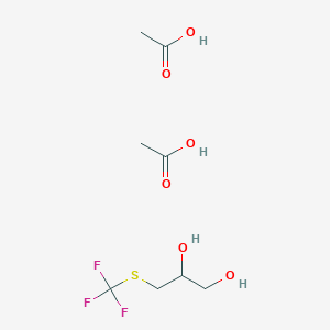 Acetic acid;3-(trifluoromethylsulfanyl)propane-1,2-diol