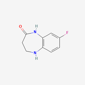 molecular formula C9H9FN2O B1442460 8-fluoro-2,3,4,5-tetrahydro-1H-1,5-benzodiazepin-2-one CAS No. 710349-38-5