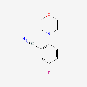 molecular formula C11H11FN2O B1442461 5-Fluoro-2-(morpholin-4-yl)benzonitrile CAS No. 905439-33-0