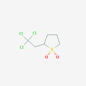 molecular formula C6H9Cl3O2S B14424612 Thiophene, tetrahydro-2-(2,2,2-trichloroethyl)-, 1,1-dioxide CAS No. 82639-78-9