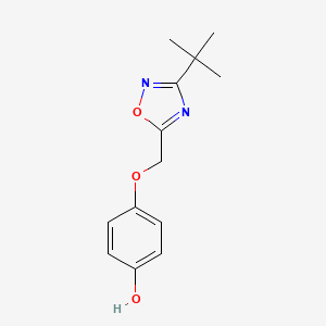 molecular formula C13H16N2O3 B1442462 4-[(3-叔丁基-1,2,4-恶二唑-5-基)甲氧基]苯酚 CAS No. 1333575-76-0