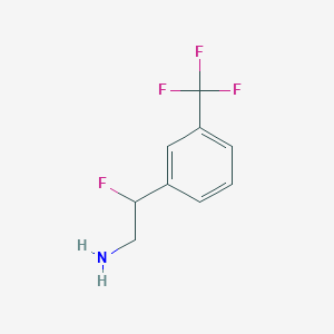 molecular formula C9H9F4N B1442463 2-Fluoro-5-trifluoromethylphenylethylamine CAS No. 1165931-96-3