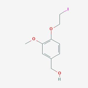 molecular formula C10H13IO3 B14424663 [4-(2-Iodoethoxy)-3-methoxyphenyl]methanol CAS No. 81329-97-7