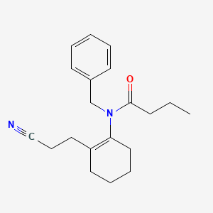 N-Benzyl-N-[2-(2-cyanoethyl)cyclohex-1-en-1-yl]butanamide