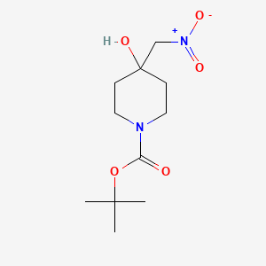 molecular formula C11H20N2O5 B1442470 叔丁基 4-羟基-4-(硝基甲基)哌啶-1-羧酸酯 CAS No. 819800-93-6