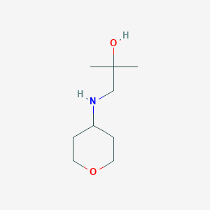 molecular formula C9H19NO2 B1442473 2-甲基-1-[(氧杂-4-基)氨基]丙烷-2-醇 CAS No. 1178195-37-3