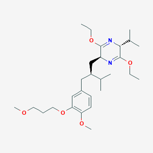 B1442475 (2S,5R)-3,6-Diethoxy-2,5-dihydro-2-[(2S)-2-[[4-methoxy-3-(3-methoxypropoxy)phenyl]methyl]-3-methylbutyl]-5-(1-methylethyl)pyrazine CAS No. 866030-33-3