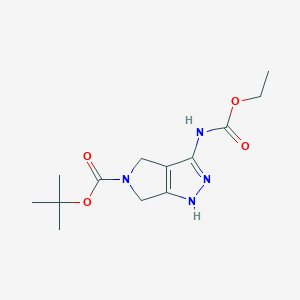B1442480 tert-Butyl 3-((ethoxycarbonyl)amino)-4,6-dihydropyrrolo[3,4-c]pyrazole-5(1H)-carboxylate CAS No. 1049677-66-8