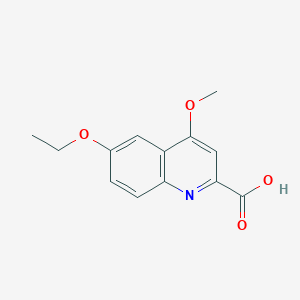 molecular formula C13H13NO4 B1442484 6-乙氧基-4-甲氧基喹啉-2-羧酸 CAS No. 1351843-44-1