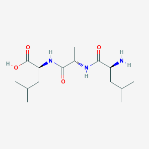 B14424868 (2S)-2-[[(2S)-2-[[(2S)-2-amino-4-methylpentanoyl]amino]propanoyl]amino]-4-methylpentanoic acid CAS No. 84676-47-1