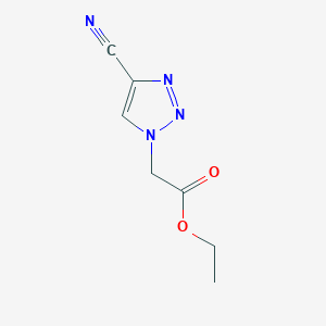 molecular formula C7H8N4O2 B1442488 2-(4-氰基-1H-1,2,3-三唑-1-基)乙酸乙酯 CAS No. 202003-10-9