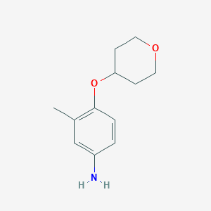 molecular formula C12H17NO2 B1442493 3-Methyl-4-(oxan-4-yloxy)aniline CAS No. 1247371-46-5