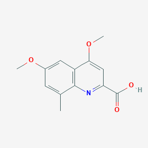 molecular formula C13H13NO4 B1442496 4,6-Dimethoxy-8-methylquinoline-2-carboxylic acid CAS No. 1351771-19-1