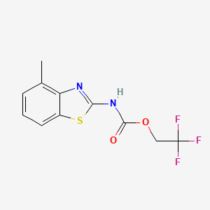 molecular formula C11H9F3N2O2S B1442501 2,2,2-三氟乙基N-(4-甲基-1,3-苯并噻唑-2-基)氨基甲酸酯 CAS No. 1306604-51-2
