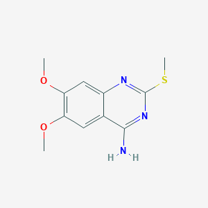 molecular formula C11H13N3O2S B1442508 6,7-Dimethoxy-2-(methylthio)quinazolin-4-amine CAS No. 23673-10-1