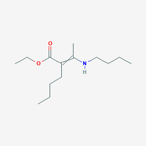 Ethyl 2-[1-(butylamino)ethylidene]hexanoate