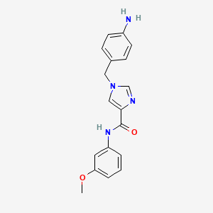 molecular formula C18H18N4O2 B1442512 1-(4-氨基苄基)-N-(3-甲氧基苯基)-1H-咪唑-4-甲酰胺 CAS No. 1351809-48-7