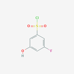 molecular formula C6H4ClFO3S B1442515 3-Fluoro-5-hydroxybenzene-1-sulfonyl chloride CAS No. 1261441-64-8