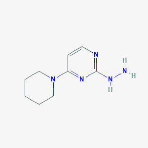 molecular formula C9H15N5 B1442516 2-Hydrazinyl-4-(piperidin-1-yl)pyrimidine CAS No. 118121-86-1