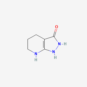 molecular formula C6H9N3O B1442522 4,5,6,7-Tetrahydro-2H-pyrazolo[3,4-b]pyridin-3-ol CAS No. 3649-44-3