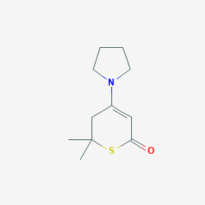 6,6-Dimethyl-4-(pyrrolidin-1-yl)-5,6-dihydro-2H-thiopyran-2-one