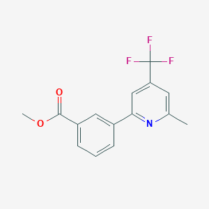 molecular formula C15H12F3NO2 B1442527 3-(6-甲基-4-三氟甲基-吡啶-2-基)-苯甲酸甲酯 CAS No. 1311280-43-9