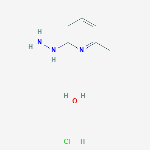 molecular formula C6H12ClN3O B1442531 2-肼基-6-甲基吡啶盐酸盐水合物 CAS No. 1456807-58-1