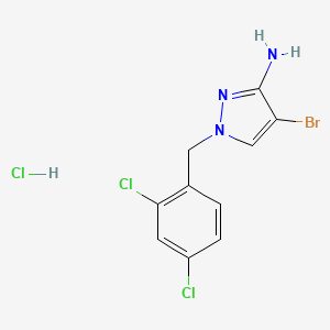 molecular formula C10H9BrCl3N3 B1442532 4-溴-1-(2,4-二氯苄基)-1H-吡唑-3-胺盐酸盐 CAS No. 1332531-42-6