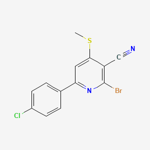 2-Bromo-6-(4-chlorophenyl)-4-(methylsulfanyl)pyridine-3-carbonitrile