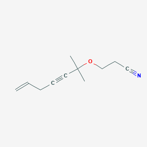 3-(2-Methylhept-6-en-3-yn-2-yloxy)propanenitrile