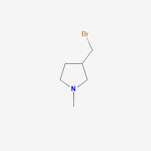 molecular formula C6H12BrN B1442536 3-(溴甲基)-1-甲基吡咯烷 CAS No. 1330756-17-6
