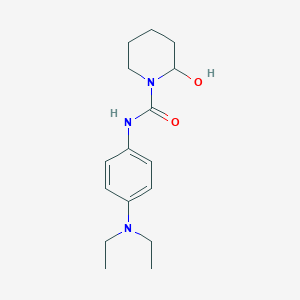 molecular formula C16H25N3O2 B14425372 N-[4-(Diethylamino)phenyl]-2-hydroxypiperidine-1-carboxamide CAS No. 85708-00-5