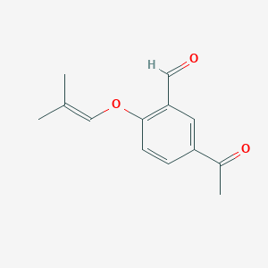 5-Acetyl-2-[(2-methylprop-1-en-1-yl)oxy]benzaldehyde