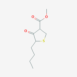 molecular formula C10H16O3S B14425464 Methyl 5-butyl-4-oxothiolane-3-carboxylate CAS No. 81741-88-0