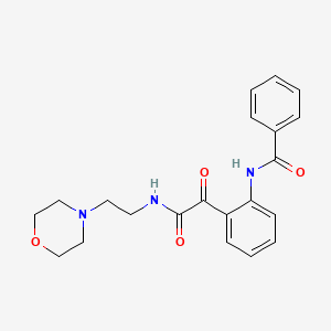 Benzeneacetamide, 2-(benzoylamino)-N-(2-(4-morpholinyl)ethyl)-alpha-oxo-