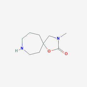 molecular formula C9H16N2O2 B1442548 3-Methyl-1-oxa-3,8-diazaspiro[4.6]undecan-2-one CAS No. 1308384-30-6