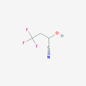 molecular formula C4H4F3NO B1442553 2-羟基-4,4,4-三氟丁腈 CAS No. 912578-73-5